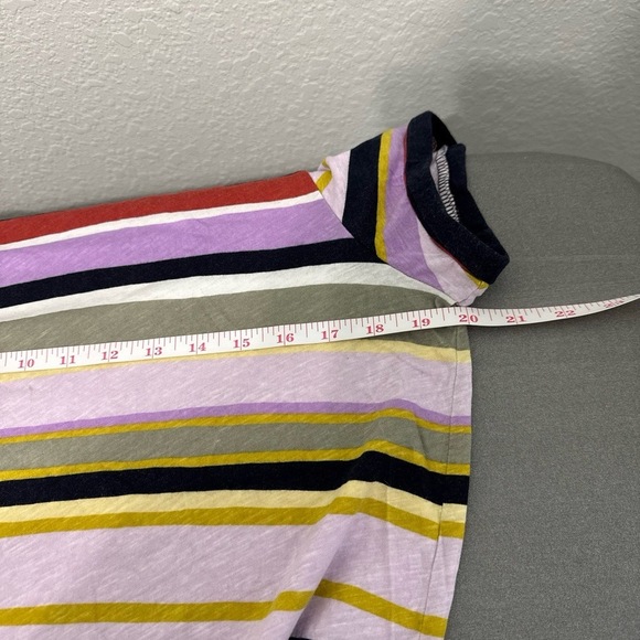 LOFT Multicolor Short Sleeve Striped Cotton Casual Tshirt Large everyday comfy - Picture 7 of 7